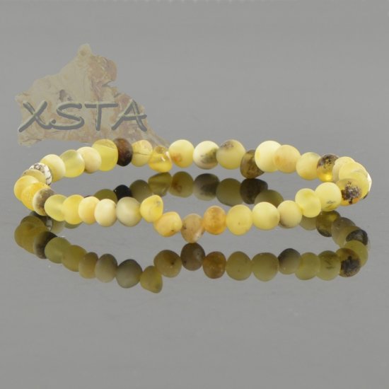 Baltic amber bracelet raw matt beads